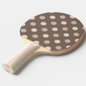 Raquette De Ping Pong Conception de points marrons neutres de Terre (Devant Angle)