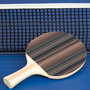 Raquette De Ping Pong Conception de rayures de terres boisées de forêt s