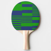 Raquette De Ping Pong Conception de rayures patchwork bleu vert (Devant)