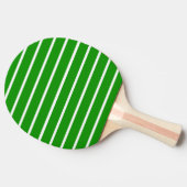 Raquette De Ping Pong Conception de rayures vertes et blanches (Côté)