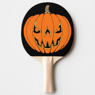 Raquette De Ping Pong Conception d'Halloween de citrouille effrayante Ja