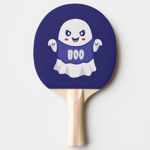 Raquette De Ping Pong Conception d'illustration de fantôme effrayant drô