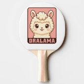 Raquette De Ping Pong Conception d'illustration de lama mignon (Dos)