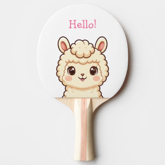 Raquette De Ping Pong Conception d'illustration de lama mignon (Devant)