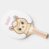 Raquette De Ping Pong Conception d'illustration de lama mignon (Côté)