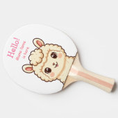 Raquette De Ping Pong Conception d'illustration de lama mignon (Côté)