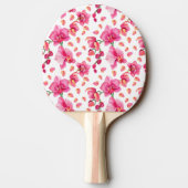 Raquette De Ping Pong Conception d'orchidées à l'aquarelle 2 (Dos)
