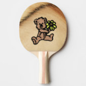 Raquette De Ping Pong Conception d'ours Marguerite rustique (Devant)