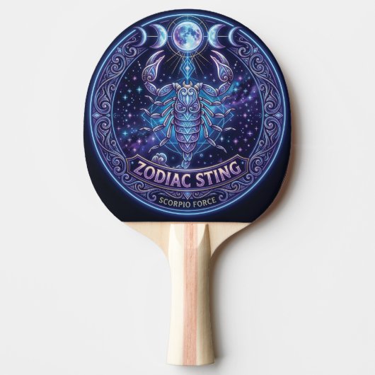 Raquette De Ping Pong Conception graphique céleste du zodiaque Scorpion (Devant)