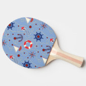 Raquette De Ping Pong Conception nautique de patchwork (Côté)