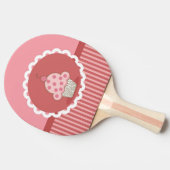 Raquette De Ping Pong Conception rose de petit gâteau (Côté)