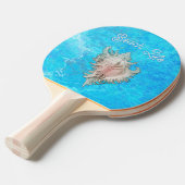 Raquette De Ping Pong Conch Shell "Beach Life" (Devant Angle)