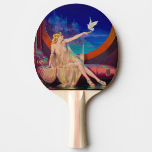 Raquette De Ping Pong Concubine de Sultana le sultan arabe 1925
