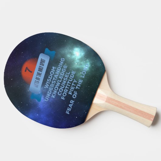 Raquette De Ping Pong Confirmation 7 Dons de l'Esprit Saint (Côté)
