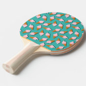 Raquette De Ping Pong Congés gaufres crème glacée et motif de yaourt con (Devant Angle)