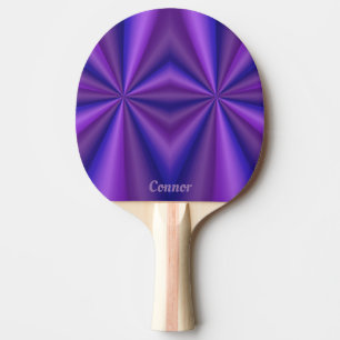 Raquette De Ping Pong CONNOR ~ TWEAKÉ ~ Purple Blue 3D Fractal ~