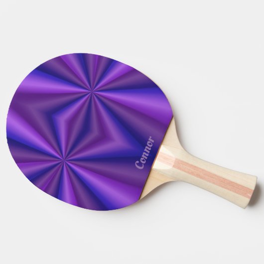 Raquette De Ping Pong CONNOR ~ TWEAKÉ ~ Purple Blue 3D Fractal ~ (Côté)