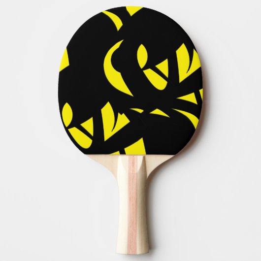 Raquette De Ping Pong Contemporain Jaune / Noir (Devant)