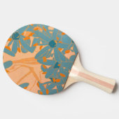 Raquette De Ping Pong Contemporary Leaf Design Peach (Côté)