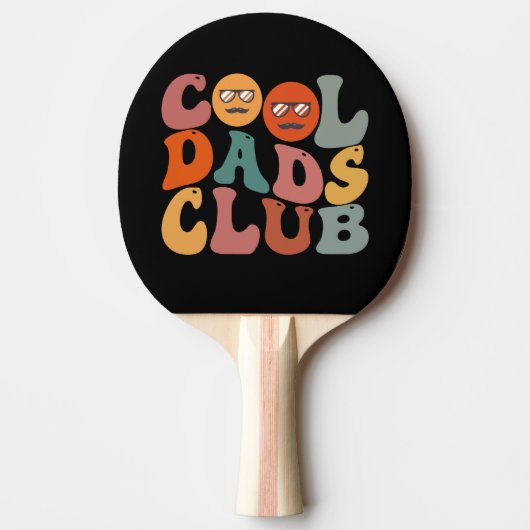 Raquette De Ping Pong Cool Dads Club Papa Fête des pères Retro Super (Devant)