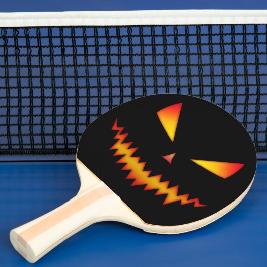 Raquette De Ping Pong Cool effrayant Jack O'Lantern face Halloween (Insitu)