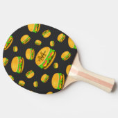 Raquette De Ping Pong Cool et amusant yummy burger motif Monogramme (Côté)