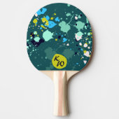 Raquette De Ping Pong Cool Green Paint Splatter initial (Devant)