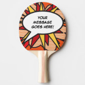Raquette De Ping Pong Cool moderne amusant discours personnalisé bulle (Devant)