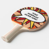 Raquette De Ping Pong Cool moderne amusant discours personnalisé bulle (Devant Angle)