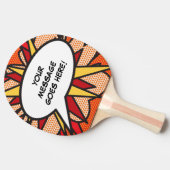 Raquette De Ping Pong Cool moderne amusant discours personnalisé bulle (Côté)