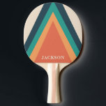 Raquette De Ping Pong Cool Stylish Retro Stripes Personnalisées<br><div class="desc">Cool Stylish Retro Stripes Personnalisé Ping Pong Paddle</div>