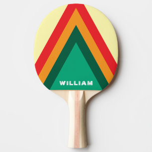 Raquette De Ping Pong Cool Stylish Retro Stripes Ping Pong Personnalisé