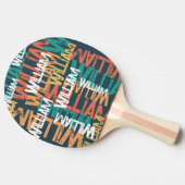 Raquette De Ping Pong Cool VOTRE NOM Répétition des enfants (Côté)