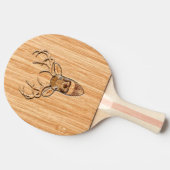 Raquette De Ping Pong Copie en bois de grain de cerfs communs de lumière (Côté)