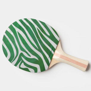 Raquette De Ping Pong Copie verte et blanche de zèbre