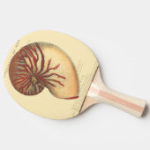 Raquette De Ping Pong Coque conique rouge vintage (Côté)