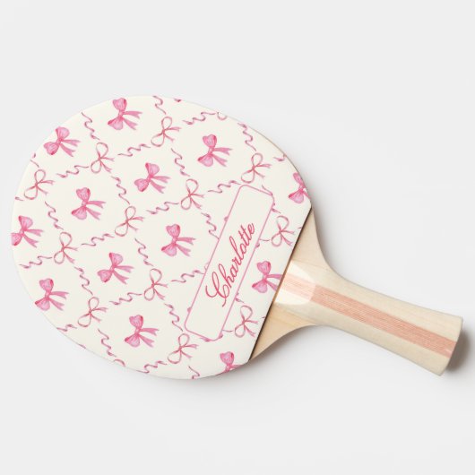 Raquette De Ping Pong Coquette Rose Bow (Côté)
