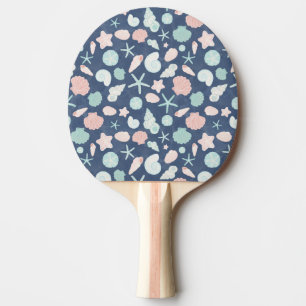 Raquette De Ping Pong Coquillages de plage et design océanique