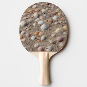 Raquette De Ping Pong Coquillages marins sur la plage