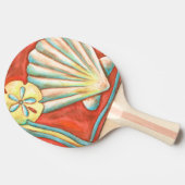 Raquette De Ping Pong Coquillages Rustiques Orange (Côté)