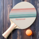 Raquette De Ping Pong Coquille de mer douce vintage triée avec nom<br><div class="desc">La Vintage Pagaie de Ping Ping Striped Sea Shell avec Name combine une palette douce et d'inspiration côtière avec un charme personnalisable. Les délicates rayures de coquillages évoquent une atmosphère de plage apaisante, tandis que l'option de personnaliser avec votre nom apporte une touche unique et personnelle. Parfait pour les joueurs...</div>