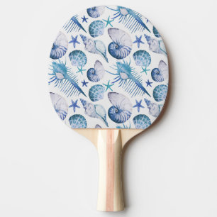 Raquette De Ping Pong Coquilles d'aquarelle