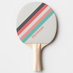 Raquette De Ping Pong Corail décoloré par le soleil rayé de nom