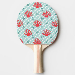 Raquette De Ping Pong Corail rouge Motif 1