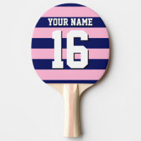 Cot Candy Pink Navy Blue Team Jersey Preppy Stripe