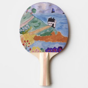 Raquette De Ping Pong Côte d'été et Fleur