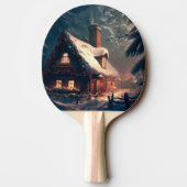 Raquette De Ping Pong Cottage de Noël (2) (Dos)