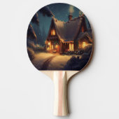 Raquette De Ping Pong Cottage de Noël (4) (Dos)