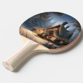 Raquette De Ping Pong Cottage de Noël (5) (Devant Angle)