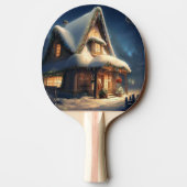Raquette De Ping Pong Cottage de Noël (6) (Dos)